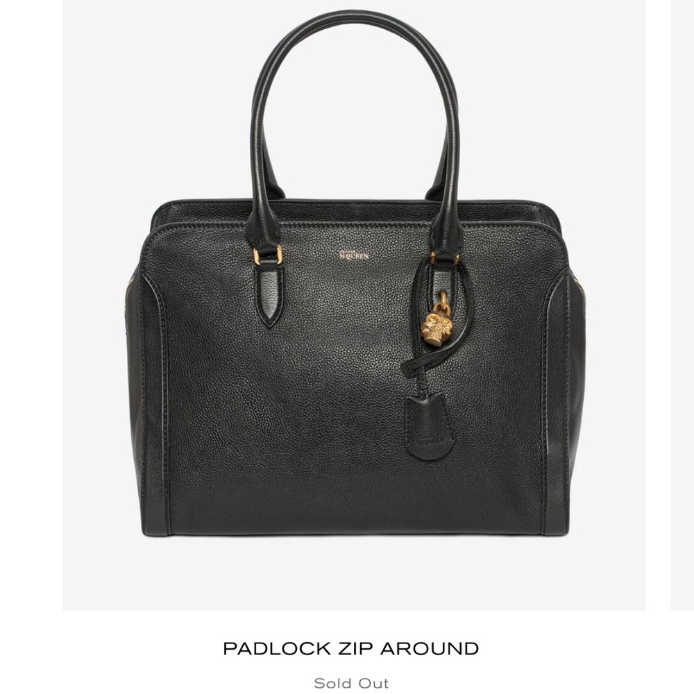 Alexander McQueen large  Padlock Zip Around Bag